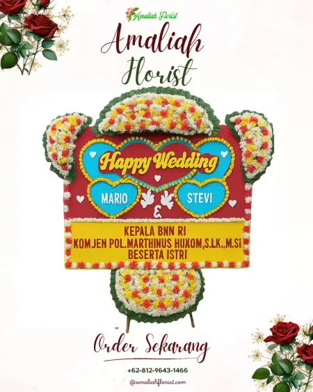 Papan Bunga Pernikahan Tosa